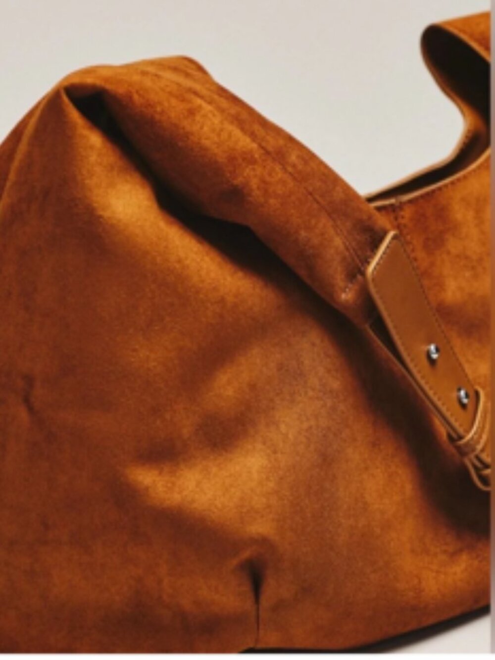NWT Anthropologie Large Faux Suede Slouchy Tote - Picture 3 of 13